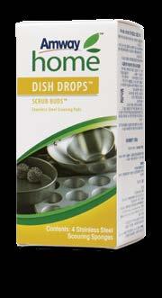Tough On Grease Gentle on hands. A. Dish Drops Scrub Buds Stainless Steel Scourers Hours of scour power.