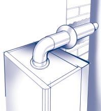 CONCENTRIC AIR/FLUE DUCT POSITION FOR SE-DUCT APPLICATION 15 16 17 14 Seal the gap between the SE-DUCT wall and the 100mm Dia. appliance air inlet duct.