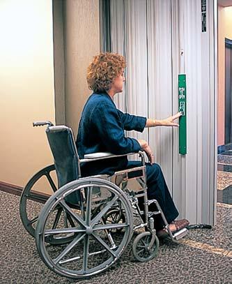 Special Applications O N L Y T H E W O N - D O O R F I R E G U A R D C A N preserve a unique design be equipped with special fire exit hardware for use by persons with disabilities fold out of sight