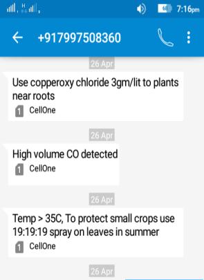 When detected high moisture in soil it causes root rot in crops like tomato mirchi banana turmeric then this system detect that moisture condition and sends that information to owner to protect crop