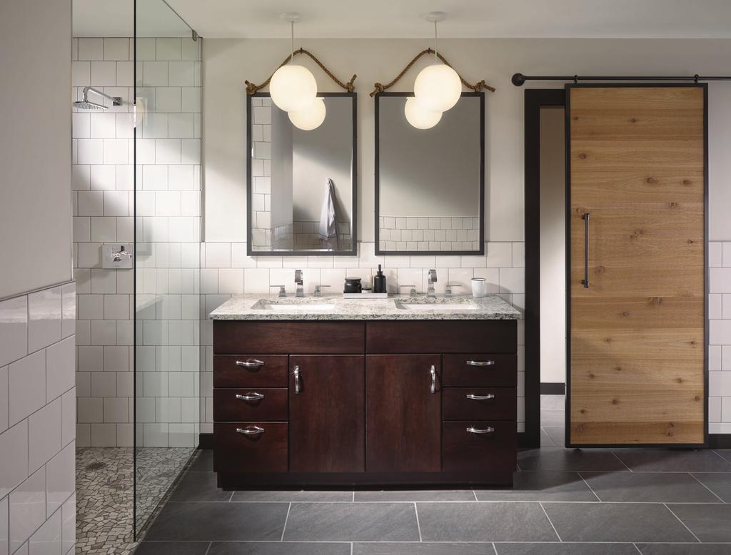 1 CONFIRM VANITY LAYOUT We can help you design a vanity that fits the layout of your bathroom.