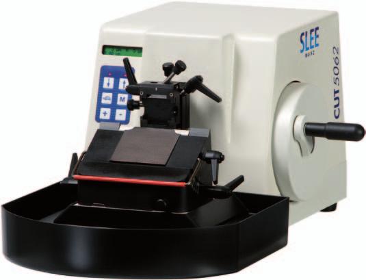 CUT 4062 The manual precision microtome CUT 5062 Semi-automatic precision microtome The SLEE CUT 4062 is a manual rotary microtome designed for paraffin sections and research-, plastic- and
