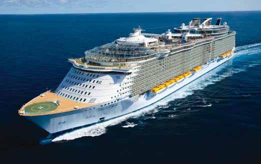 Case - cruise control At 220,000 gross registered tons, Oasis of the Seas, operated by Royal Caribbean Cruises Ltd.
