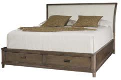 System 488-337R Upholstered Sleigh Bed With Storage 5/0 W70 D93-1/8 H58-304 Upholstered Sleigh