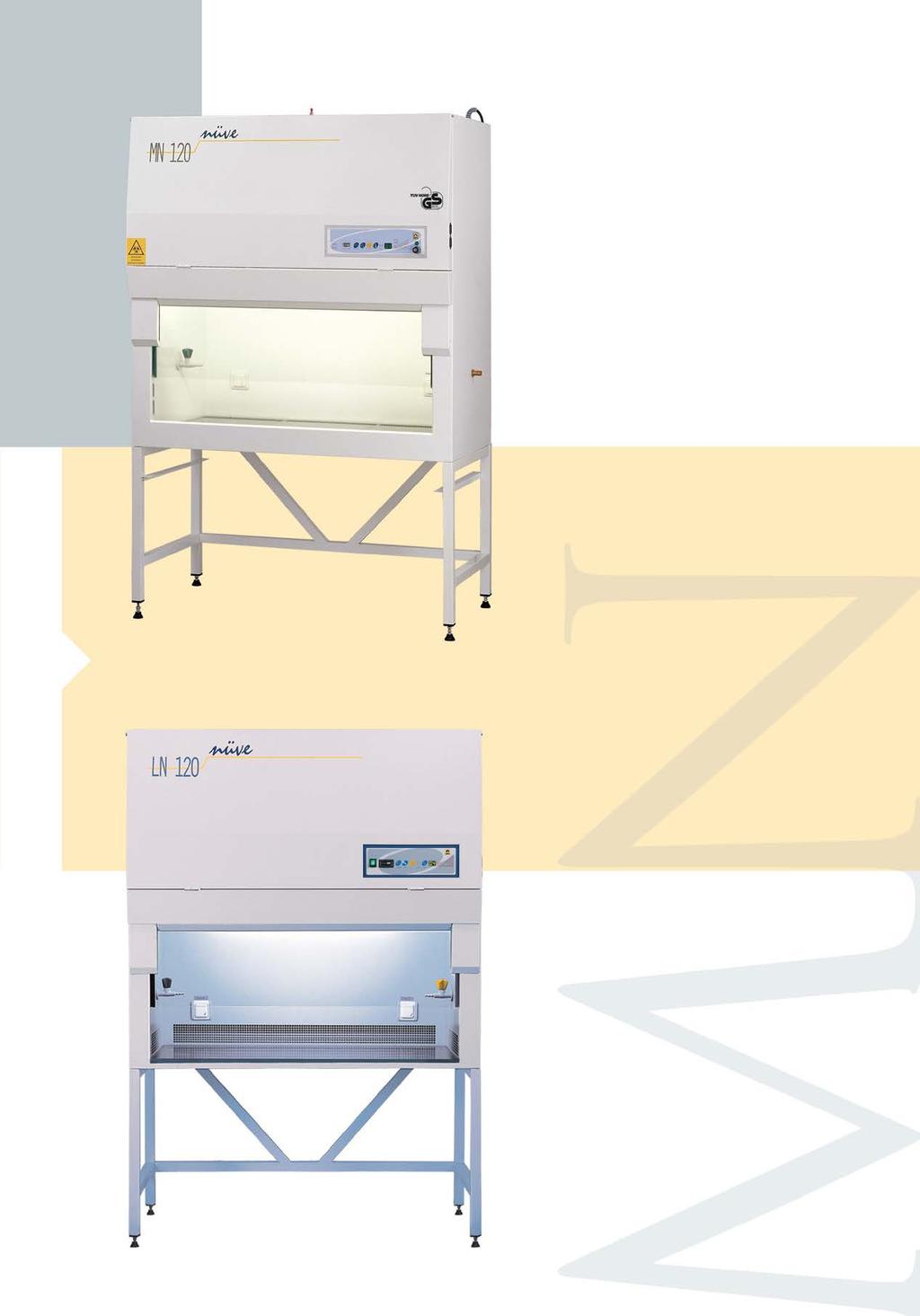 L N S E R I E S E N S E R S M N S E R I E S MN SERIES CLASS II MICROBIOLOGICAL SAFETY CABINETS Two models with different working table width: MN 090: 89 cm / MN 120: 119 cm.