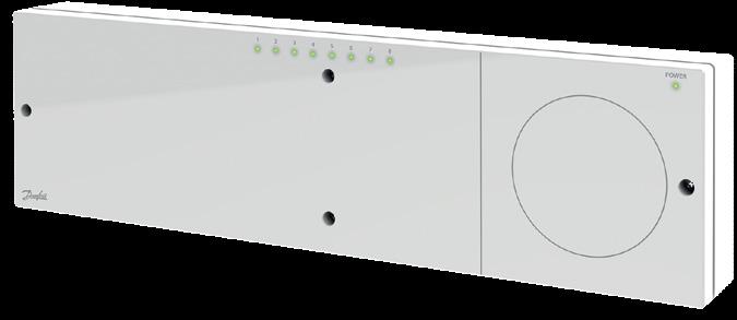 230V room thermostats with optional master controllers Danfoss Icon Dial Can be build into many switch frames (in-wall only) Up to 5x2W NC or NO actuators Thermal feedback for accurate control