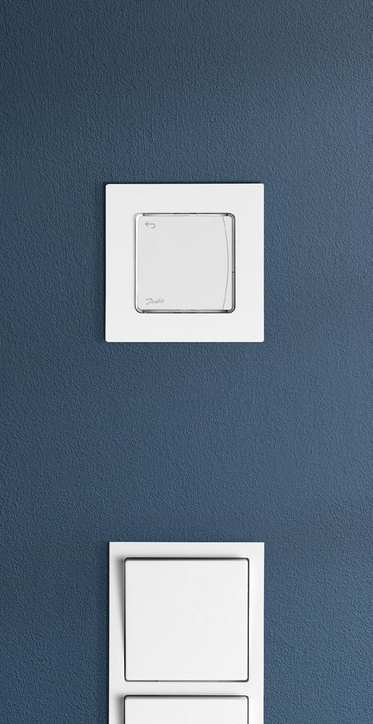 Matches the switch frames Complements the interior The Danfoss Icon room thermostat has been designed