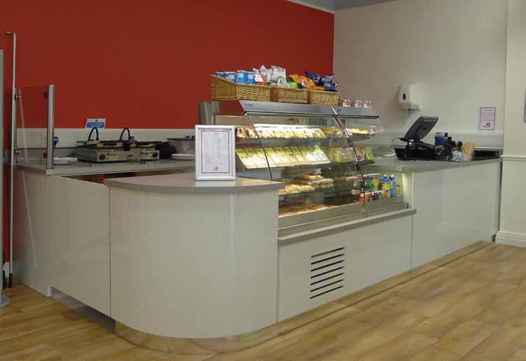 units Heated and chilled servery counter