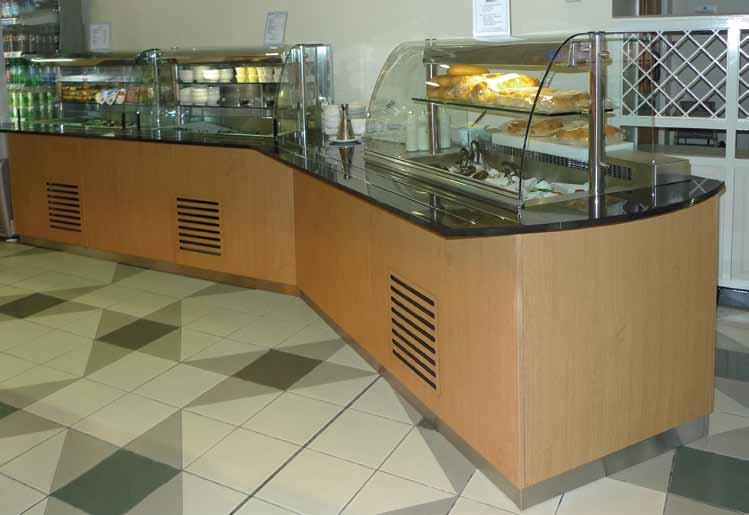 Granite topped servery counter - staff
