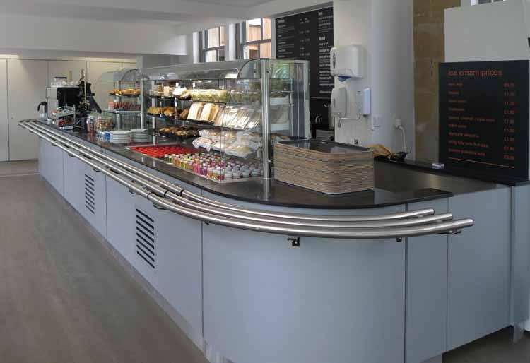 Coffee & snack bar counter at visitor attraction - features