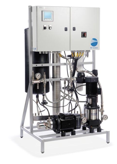 HIGH PRESSURE PURIFIED WATER MLP RO 2-in-1 The MLP RO packages the required reverse osmosis unit and high-pressure pump into a single, space-saving system. It is compatible with all ML systems.
