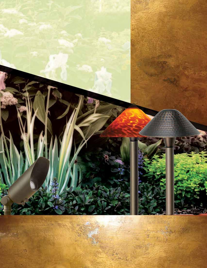 New Edition May 2014 Volume XIV Landscape Lighting Outdoor Environments Solid Brass Aluminum and Stainless Steel 12v and 120v LED and Long Life Technology Natural Finishes Long life & LifeTime