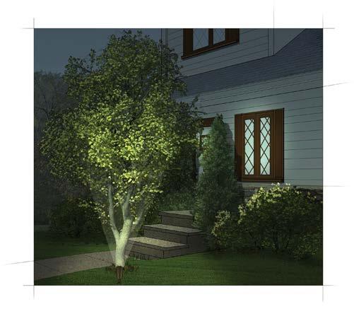 16571MZ-LED CREATING THIS EFFECT : Spot lights are placed along the front of the home to create a soft wash of light.