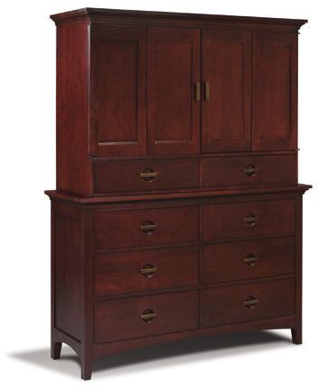 Chest 56W 19D 44-1/4 H Eight drawers 2120 North Cove Wall Mirror 38-3/4W 1D 34-3/4H Beveled