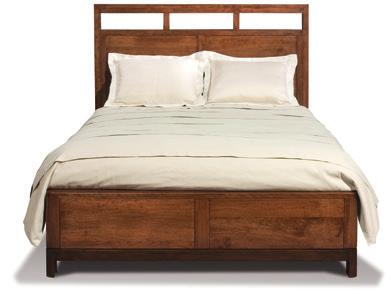 2301 Chambers Street Panel Beds Queen Size Bed 5/0 shown: 63-1/4W 88L 56H Headboard Ht - 56H Footboard Ht - 18H Slat Ht - 8H option shown contrasting finish on base 2301 King Size Bed 6/6: 80-1/4W
