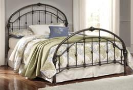 B280 Nashburg (Signature Design) Metal beds feature welded steel construction with cast ornamentation 153/181/182 have a garden arch design with an aged bronze