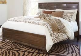 Beds available: King Bed (82/97) Cal King Bed (82/94) Queen Bed (81/96) B568 Strenton (Signature Design) Classic craftsman style group in a warm brown oak finish Vintage casual styling made with