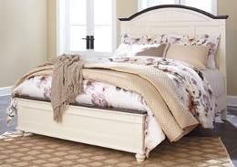 pulls in a brushed satin nickel color Beds available: King Bed (50/82/97) Cal King Bed (50/82/94) Queen Bed (50/81/96) B623 Woodanville