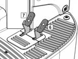 To perform a reversing manoeuvre, press both pedals (6 and 7), the squeegee will rise automatically and the machine starts to move backwards During the first meters, check there is sufficient