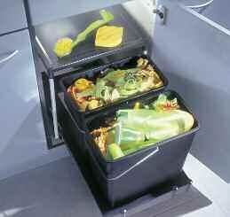 The BLANCOSELECT system of in-cabinet bin systems offers a choice of four convenient solutions for waste separation.