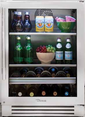 Available models STAINLESS GLASS Beverage center Overlay GLASS 24 INCH Overlay Solid The exceptional craftsmanship of the True Professional Series is