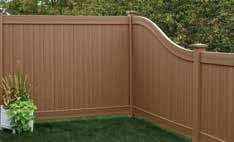 with S Curve Heights: Transitions from 6' to 4' Picket Style: 7/8" x 7" Tongue & Groove Weathered Arctic Brazilian Sierra
