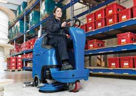 These ride-on scrubber dryers are compact and superbly manoeuvrable and meet the demand for providing productive and efficient cleaning.