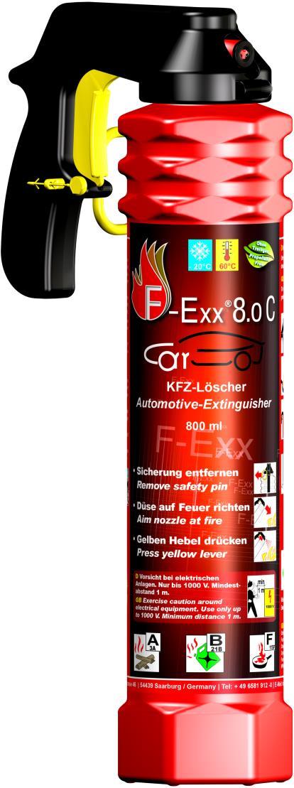 Page 1 von 8 SINGAS F-Exx 8.o C 0.8 Liters Foam based fire extinguisher for fire ratings: A B F with frost protection to -20 C Contents 1. Product Description... 2 2. Technology... 2 3.