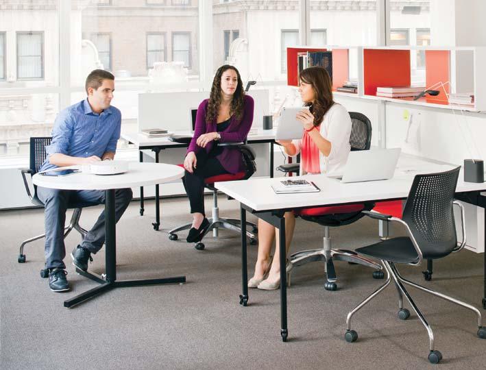 OPEN PLAN / SHARE / COLLABORATIVE TABLES Spur spontaneous exchanges simply by adding an inviting, freestanding table to the mix.