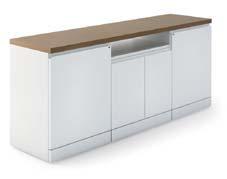 Template Credenza Low and sleek storage adds welcome space for materials.