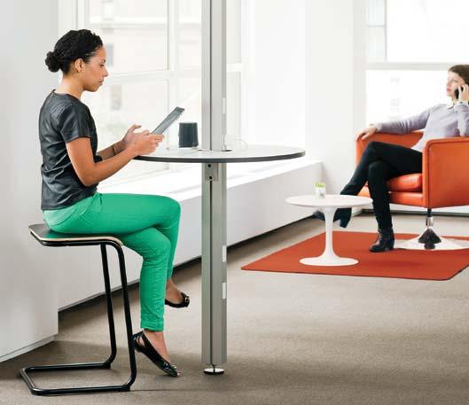 lounge bench and stool; KnollExtra Power Cube and magnetic accessory cup 2 Informal Lounge A variety of casual seating and table heights allows users to choose the setting that suits their immediate