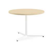 Designed by Masamichi Udagawa and Sigi Moeslinger. Shown with White laminate top and Black painted legs. Antenna Workspaces Y-Base Table Available in 36", 42" diameters and 24½", 28½", 36½" heights.