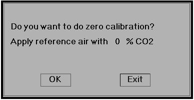 Please apply the reference air with 0% CO2, the air in the well ventilated room usually can be regarded as the air with 0% CO2.