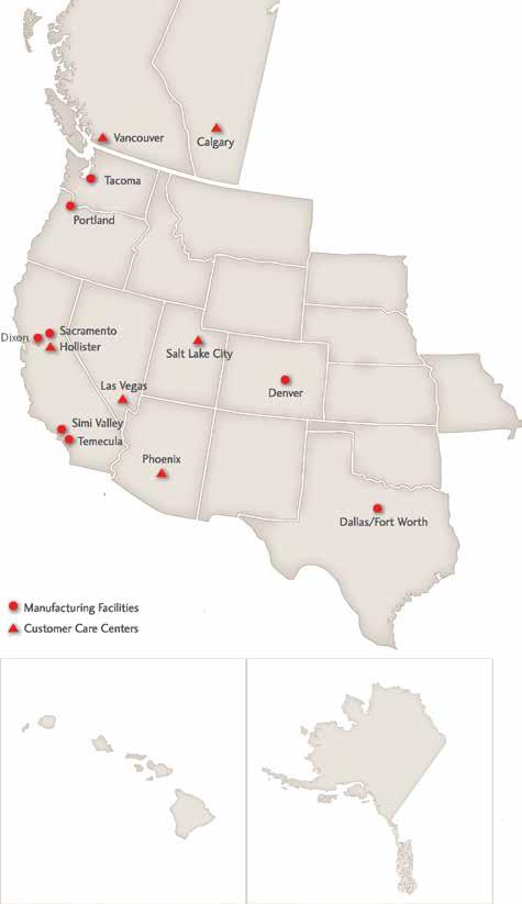 Milgard Windows & Doors is proud to serve the Western U.S. and Canada with over a dozen full-service facilities and customer care centers throughout the west.