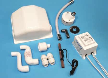 Phlexiflow Top Exit Pack Complete with: Top suction gulley, pump with cover, transformer and one flow switch.
