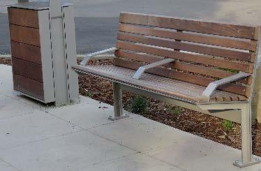 Explore options to lock up chairs in the evenings with security chains or having business owners become stewards. Benches and movable seating should be free of advertising.