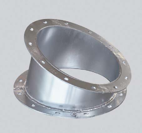 Elbow Section 22,5 Flange Rings, Iron Angle, Punched Flat Ban Flanges, Punched Two-way Valves Y Style, Pan Type, Assembly