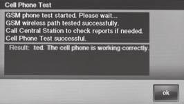 System Toolbox Cell Phone Test Your security system may be equipped with a built-in cellular radio. The cellular radio communicates between your security system and the Central Monitoring Station.