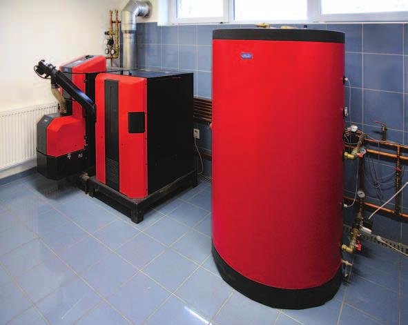 Required dimension of the boiler room with the boiler ATTACK PELLET 30 Automatic Plus connected to