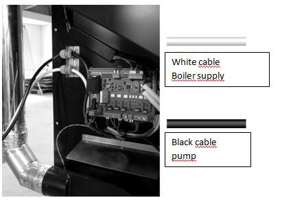 Figure 8 White Boiler supply (220 V) Black Pump If the power supply cable is damaged, it must be replaced. It can only be replaced by an authorized person.