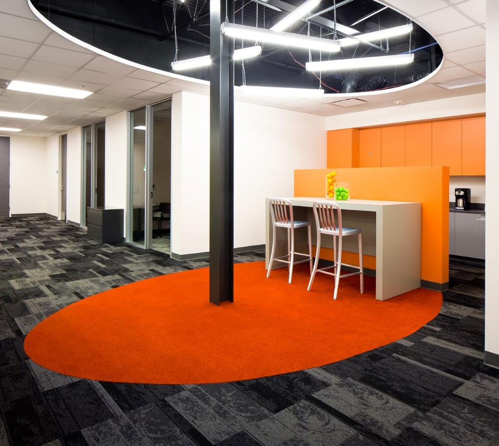 Carpet and fiber content, as well as durability, were key factors when deciding on flooring solutions for the Houston Food Bank s second floor.