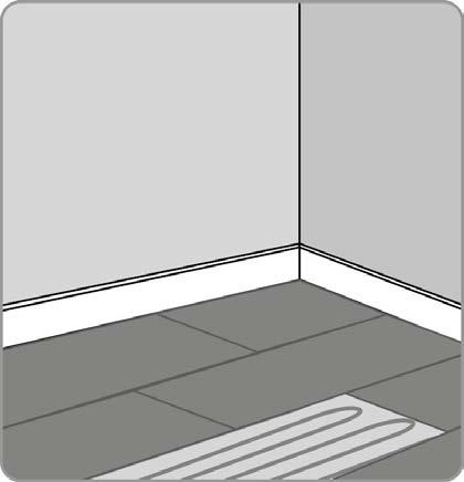 Step 4: Install the thermostat floor sensor Position the sensor approximately 300mm into the heated area in-between the heating wires runs on the mat.
