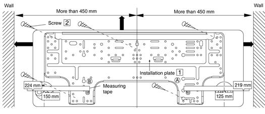 11.3. Indoor Unit 11.3.1. HOW TO FIX INSTALLATION PLATE The mounting wall is strong and solid enough to prevent it from the vibration. 11.3.2.