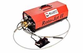 Elliott Tool offers a variety of Roto-Jet Tube Cleaners to suit your specific application needs: Roto-Jet I Series: Electric heavy duty models 0620AR (110V) and 0820AR (220V) are ideal for mechanical