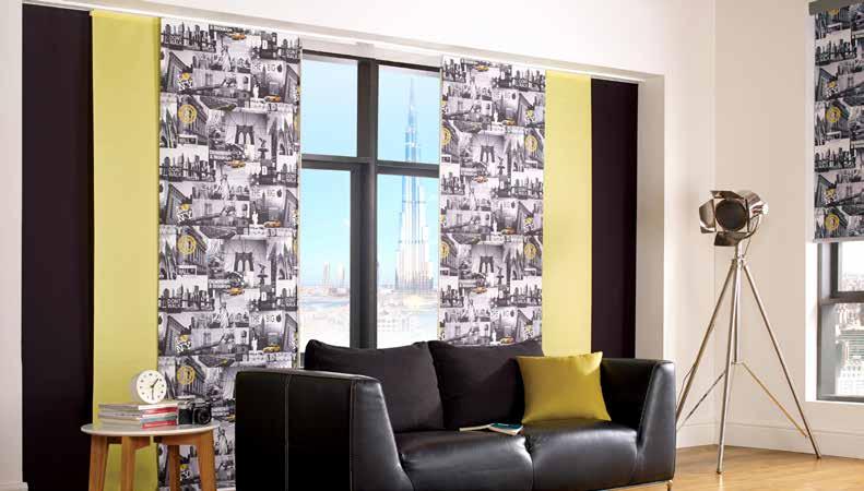 Perfect for the larger window, Panel blinds use a sliding system for a smooth operation, neatly stacking panels to either side of