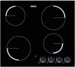 COOKING: ELECTRIC HOBS ZEV6240FBA 60 Great for left or right-handed cooks, front controls ensure total fl exibility.