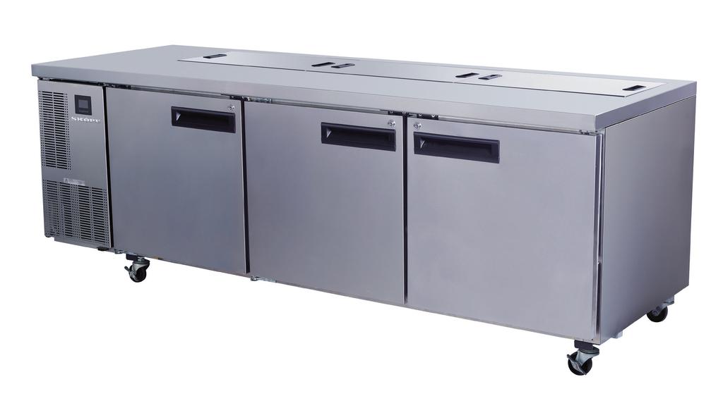 PEGASUS SERIES Premium Range Food Service / 2/1 Preparation These horizontal preparation chillers have been designed to blow chilled air over the pots and ensure consistent temperatures are