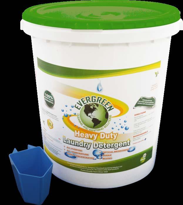 Evergreen Heavy Duty Liquid & Powder Laundry Detergent (Developed expressly for the Food Service