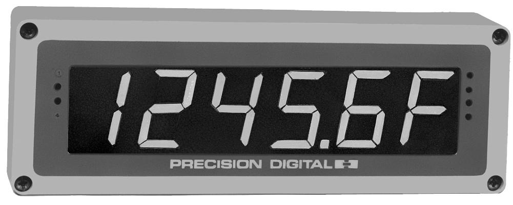 8" High Display Resolution Thermocouple: 1, Type T T/C Displayed to 1 or 0.1 RTD Resolution: 1 or 0.