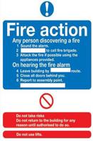 Fire Action Notices are displayed campus-wide but particularly by entrance doors within large rooms as well as in corridors, staircases, public gathering and reception areas and by exit doors.